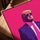 Portrait homme pop art toile pour salon cadre chêne doré
