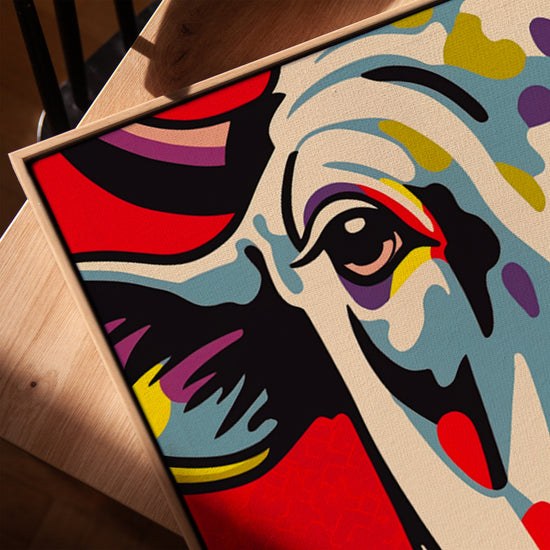 Colorful Pop Art Cow Wall Art for Scandinavian Living Room Decor