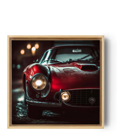 Foto vintage rode Ferrari: grootse, majestueuze, tijdloze.