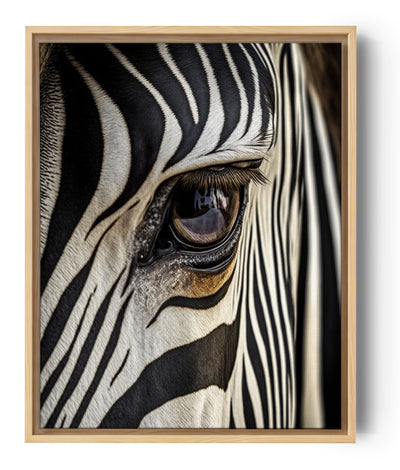 Tableau deco zèbre, photographie haute qualité, fourrure rayée en gros plan