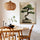 Zen bonsai canvas for dining or living room, soothing neutral palette, minimalist interior