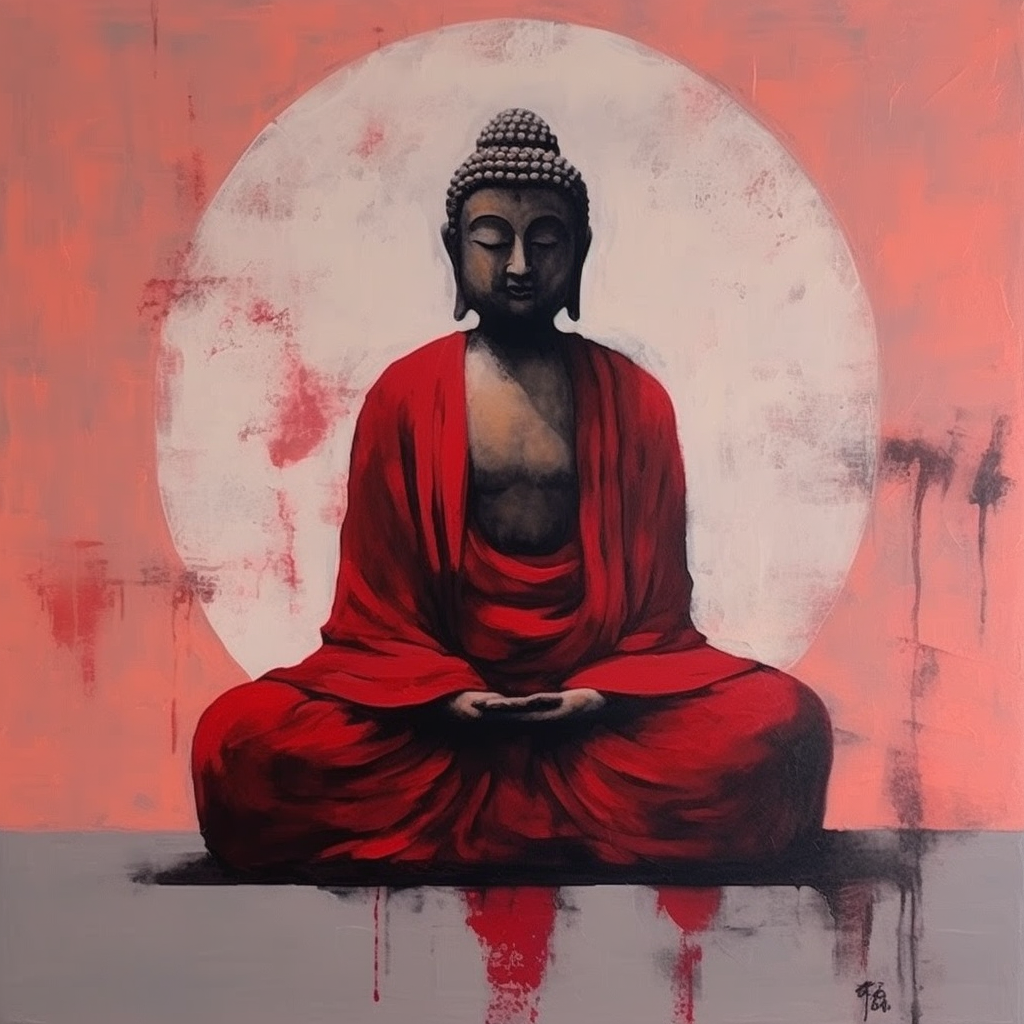 Représentation apaisante d'un Bouddha en méditation, symbolisant la quête intérieure