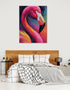Flamboyant flamingo painting for a modern and elegant bedroom