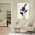 Floral watercolor painting with calla lilies for a zen and minimalist decor in a modern living room