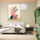 Tableau décoratif floral avec vases colorés dans chambre élégante, style scandinave et moderne
