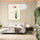 Minimalist pink orchid on white background, Japanese-inspired bedroom wall art