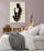 Bedroom wall art that adds a musical touch to a cozy, calm space
