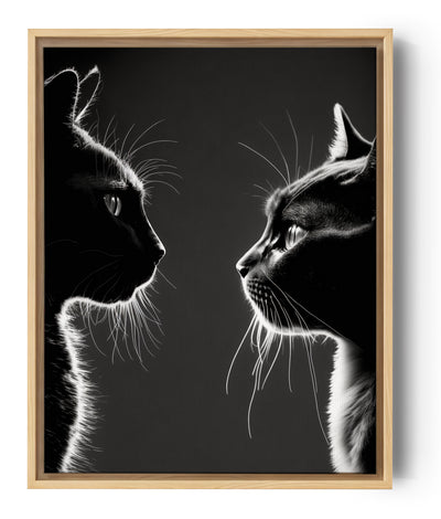 tableau chat design photo cinématographique