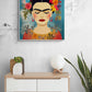 Touche de douceur colorée avec le tableau Frida dans une entrée accueillante