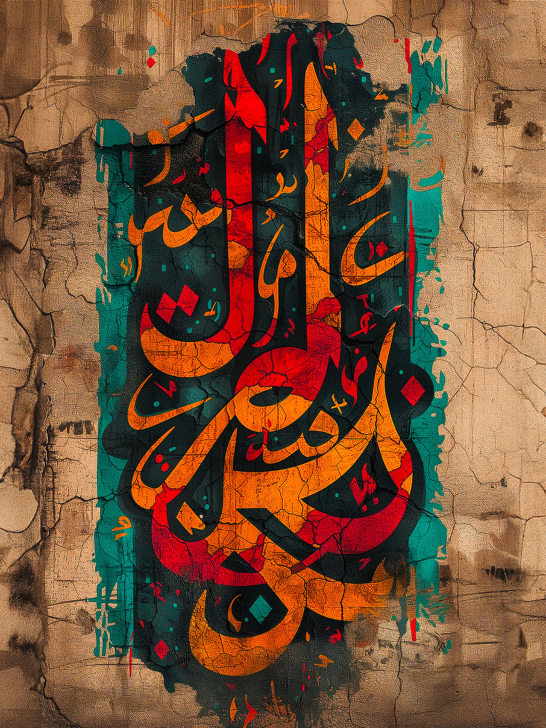 Tableau décoratif Calligraphie arabe - Harmonie sacrée