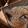 Pointillist leopard canvas wall art for an industrial dining room
