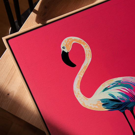 Flamant rose toile murale pour salle à manger scandinave