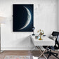 Tableau pour bureau avec une photographie de la lune vue de l'espace