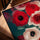 Roses rouges et blanches toile décorative pour salon minimaliste