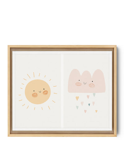 Nursery wall art – sun and cloud print for baby’s room