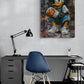 Bureau ikea, tableau Donald Duck, inspiration street basketball.