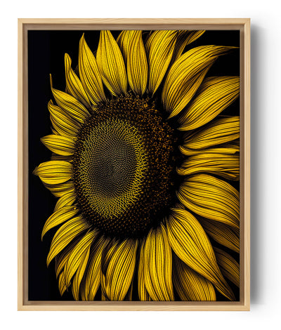 Intensive Farben, fesselnde Details für dieses Blumen-Wandbild im Op-Art-Stil