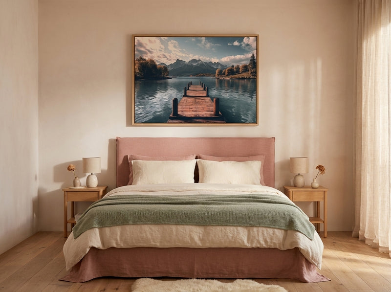 Tableau apaisant accroché dans une chambre adulte — collection MyselfMonArt