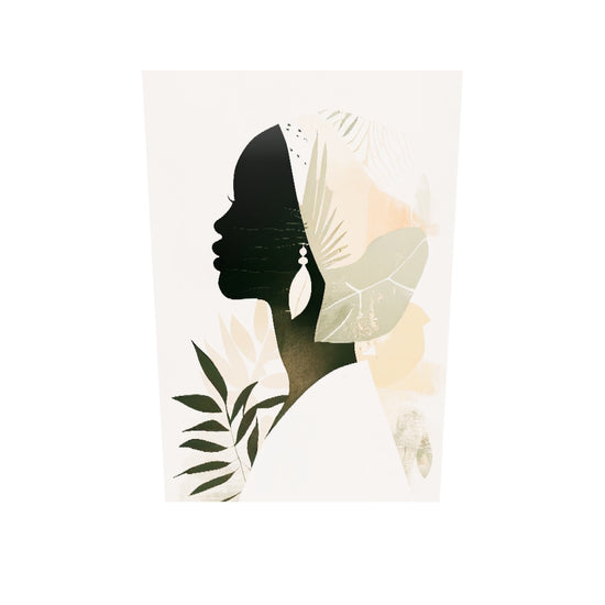tableau plexiglass design boho chic, femme africaine