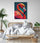 Trendy pink flamingo wall decor with an exotic tropical vibe