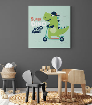 dinosaur-themed room decor artwork