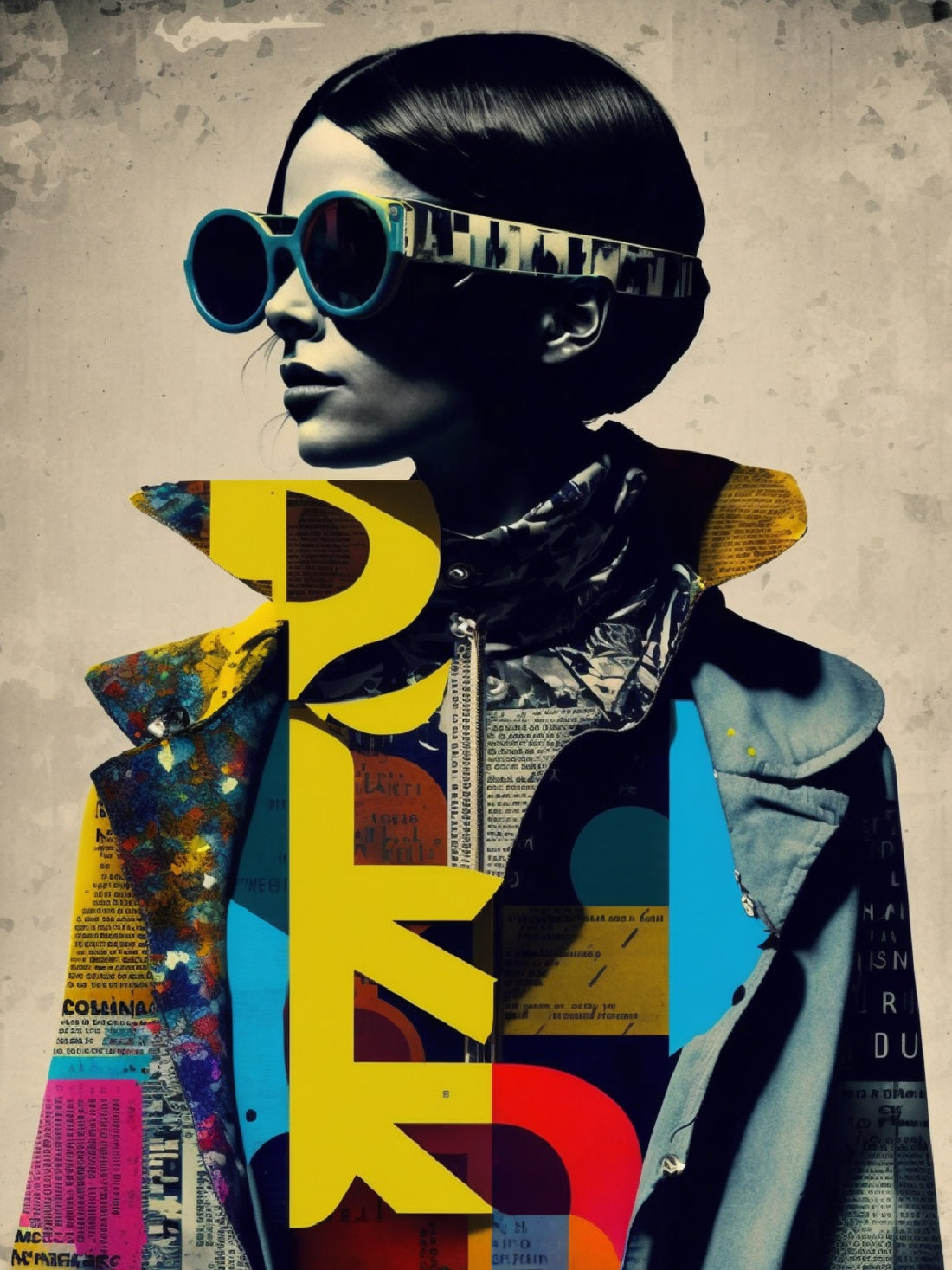 Original Urban Fashion Painting – Colorful Punk Pop Wall Art