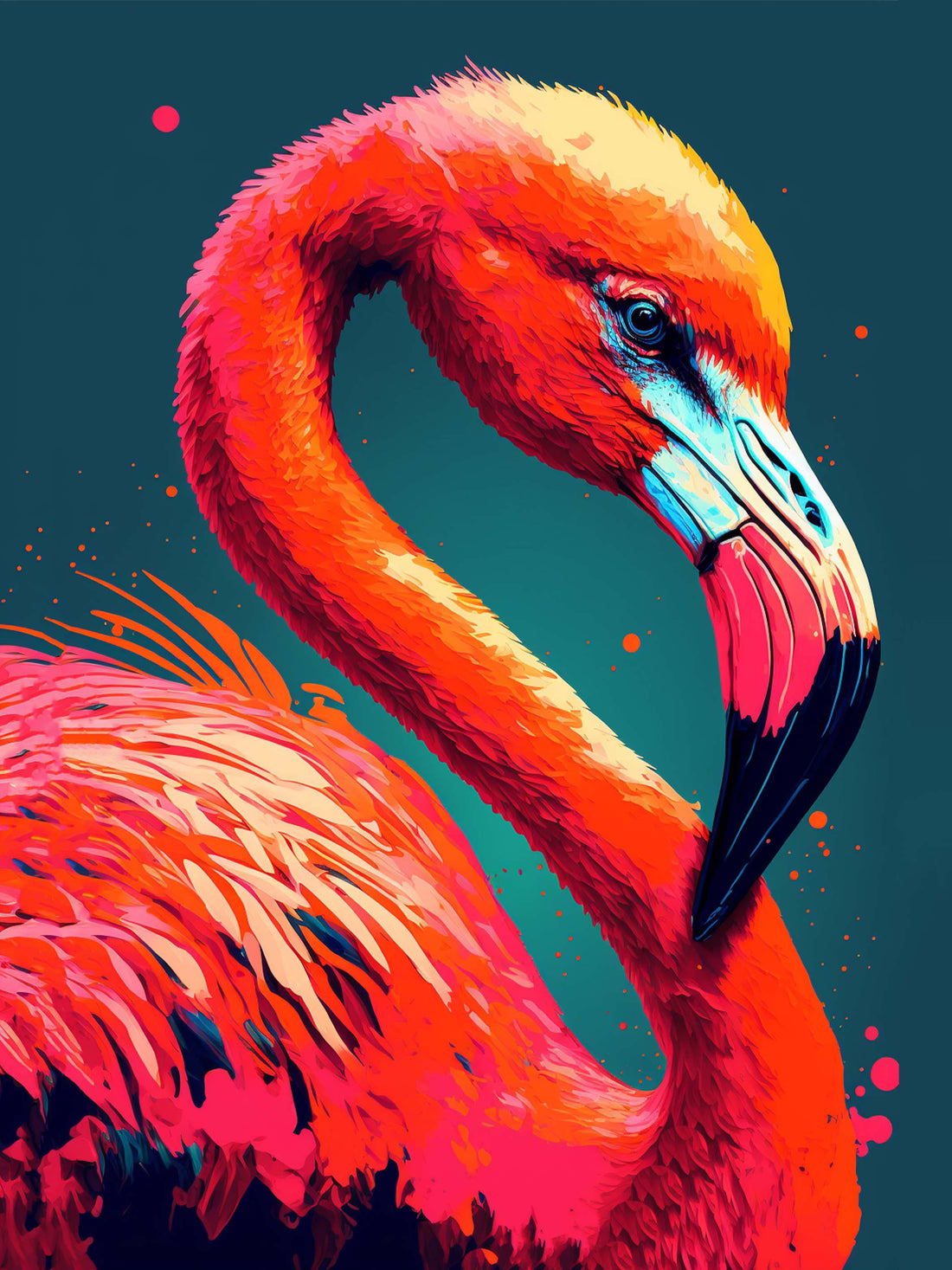 Pink Flamingo Wall Art - Vibrant Pop Art