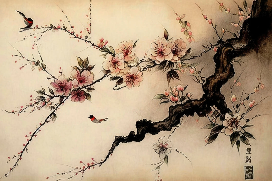 Toile décorative Cerisier Sakura - Éclosion zen