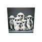 tableau plexiglass avec moutons blanc lunette noires