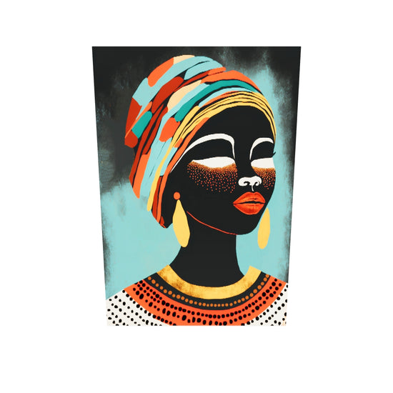 tableau en plexiglas, africaine, couleurs chaudes, style vectoriel,, motifs ethniques