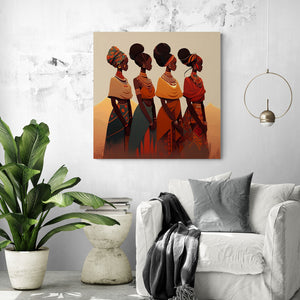 Wall art of Black woman for living room