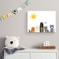 Tableau mural chat bebe pour chambre, 5 chats surpris, coloré et tous différent