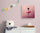 Decorative ballerina canvas wall art, pink tutu ballet dancer en pointe, expressing her love of dance in a child's room