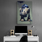 Tableau R2D2, portrait en peinture, accroché dans une chambre, hommage a la sage de Star Wars