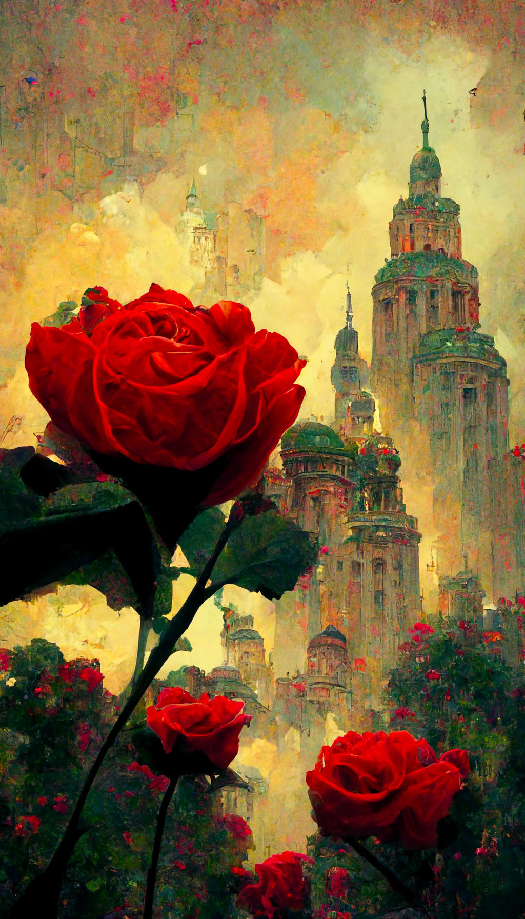 Tableau Cité de Roses - Poésie urbaine