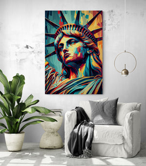 living room decor Statue of Liberty art