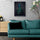 Blue and Green Peacock Wall Art in a Modern Living Room