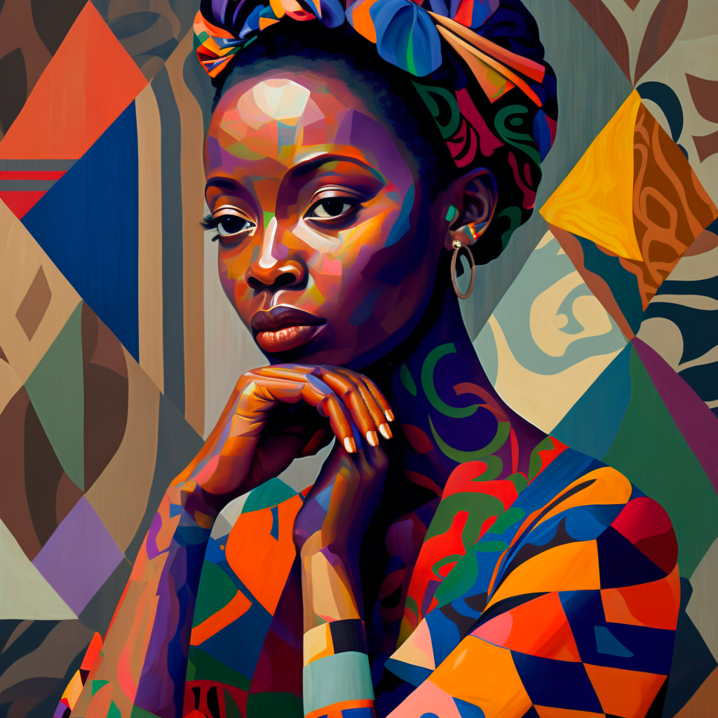 Tableau sur toile Femme africaine - Beauté des motifs