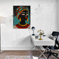 tableau coloré, africaine, couleurs chaudes, style vectoriel,, motifs ethniques