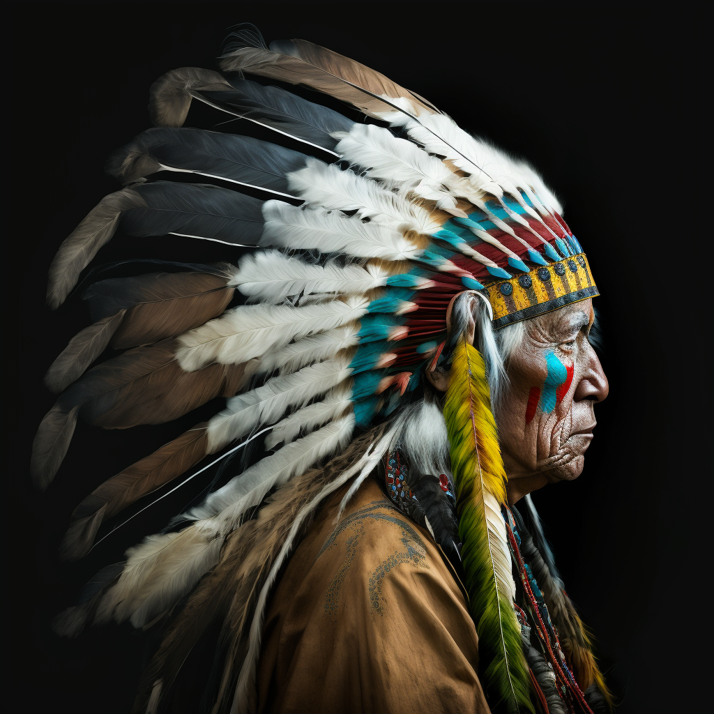 Native American Chief Canvas Print – Living History