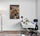 Leopard portrait pointillism wall art for office decor
