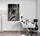 Zebra wall art, high-quality photo, close-up of striped fur for office