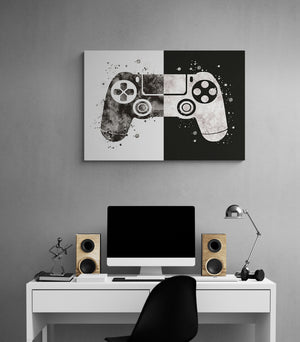 a gaming canvas with a controller design