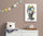 Wandbild Elefant Babyzimmer mit bunten Luftballons, Aquarellmalerei