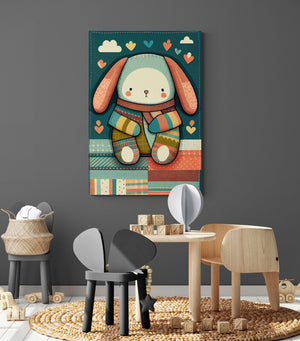 Colorful teddy bear art for baby room