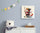 Boys' room wall art with a pirate cat illustration hanging above a dresser