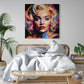 Tableau deco chambre pop art de Marilyn Monroe, haut en couleur