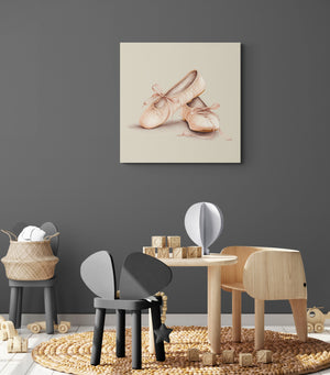 ballet slipper canvas art for child's room