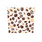 Tableau en plexiglas, tableau motif grains de café. Aux couleurs marron, orange et beige, inspiré du style africain, des grains de café qui se répètent avec des variances dans les formes