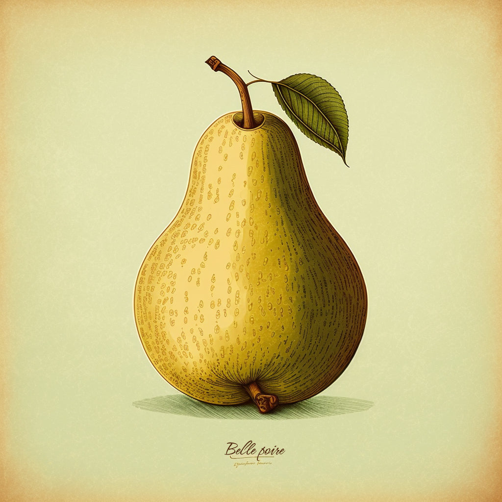 Pear Wall Art Print – Vibrant Fruit Kitchen Decor